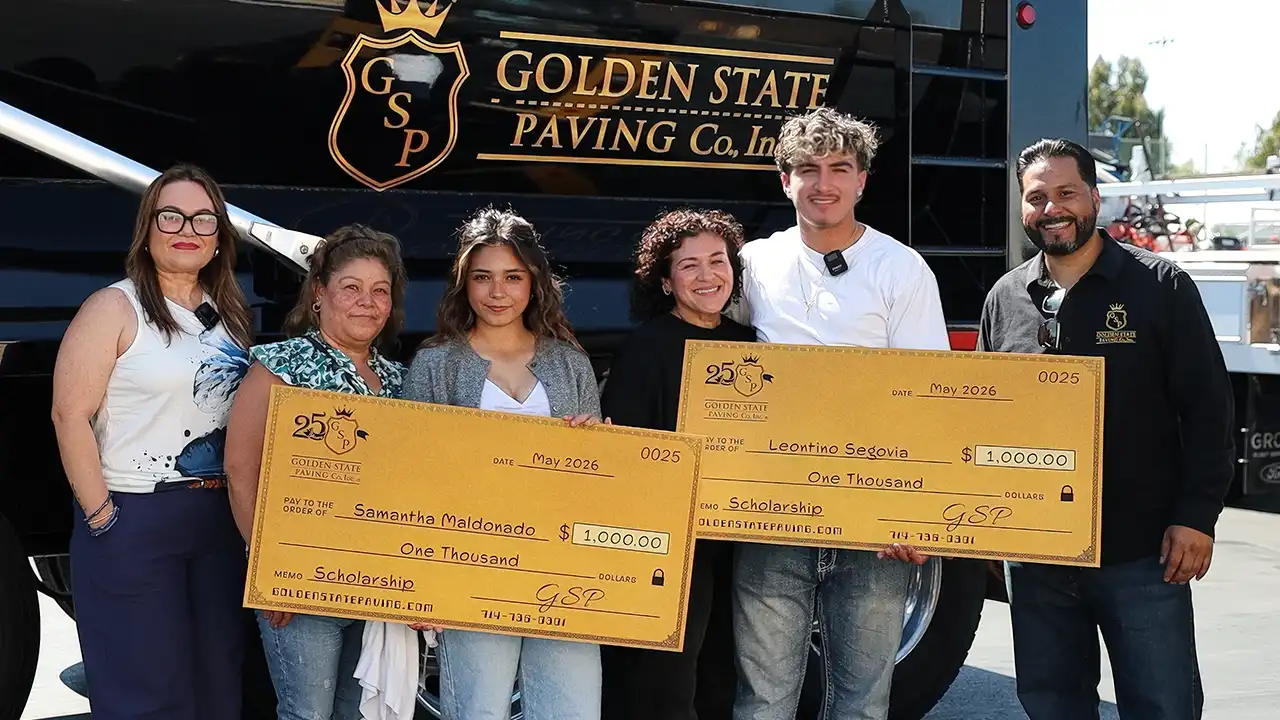 Golden State Paving scholarship presentation ceremony