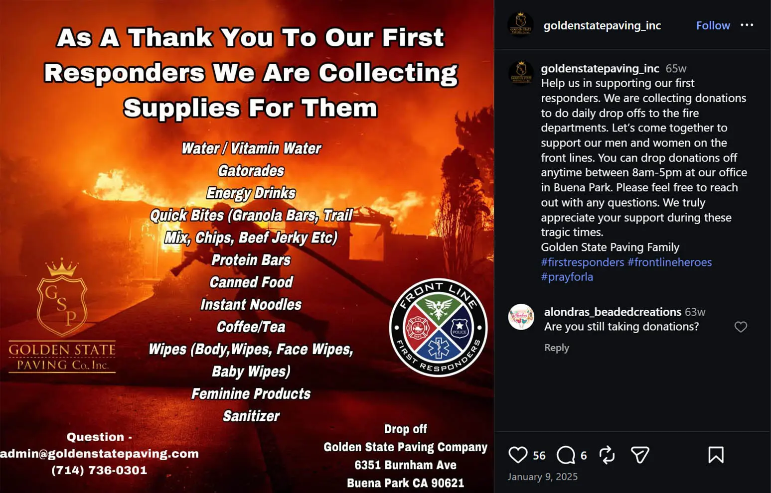 GSP collaboration with Front Line First Responders