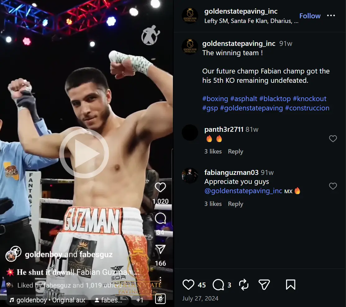 Guzman recap of his performance in July 2024