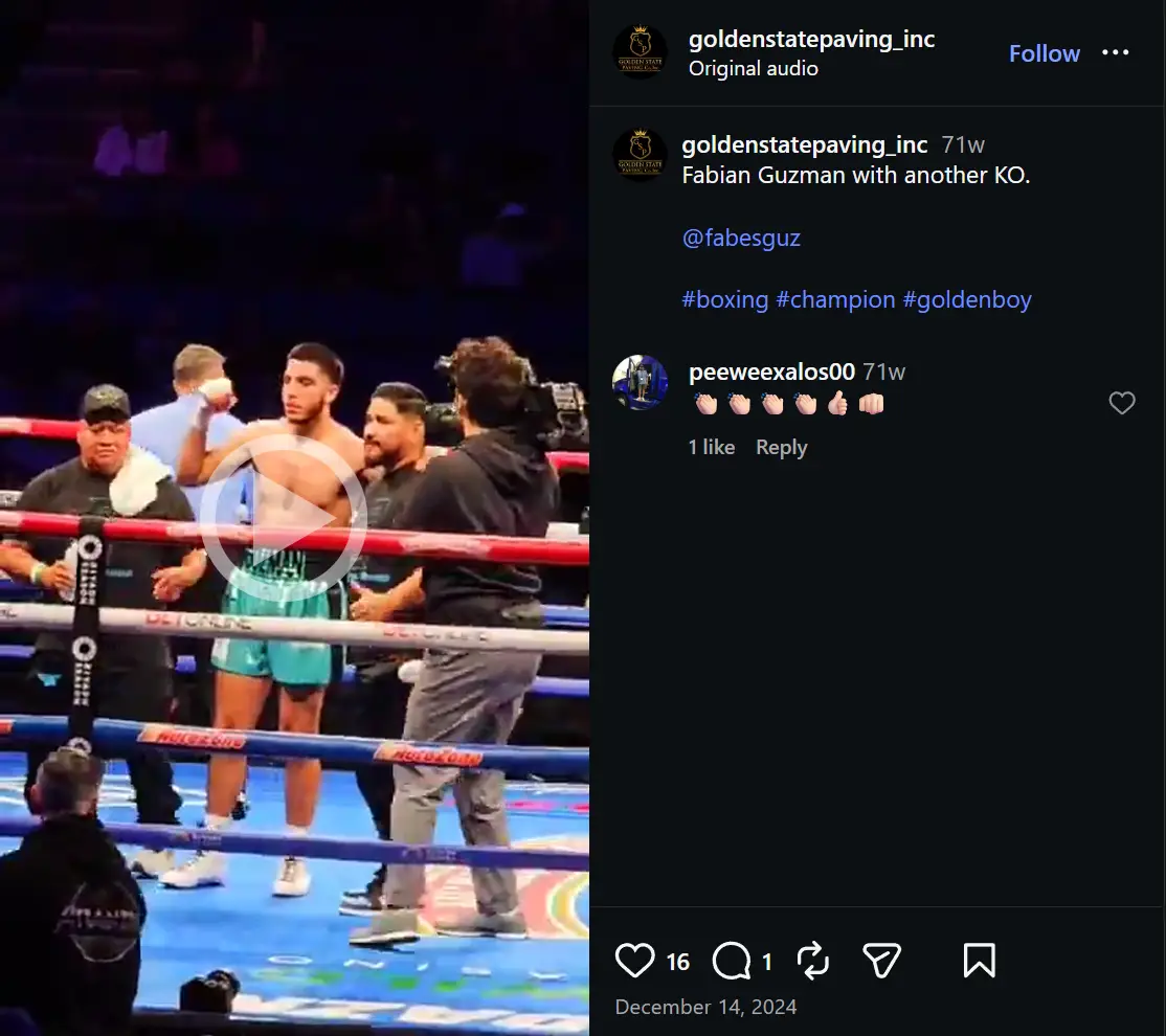 Guzman fighting in December 2024